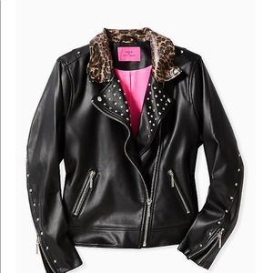 Torrid Betsey Johnson Black Moto Jacket size 0